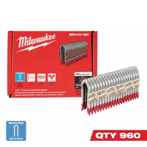 Milwaukee Staples Galvanized 9-Gauge for Utility Fencing Stapler (960 Per Box) - Picture 1 of 12