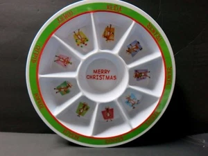 BN Beautiful CHRISTMAS Design 9 Section Plate 12" - Picture 1 of 2
