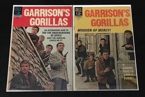 GARRISON'S GORILAS #2 & #3 FOTO PORTADA PROGRAMA DE TELEVISIÓN DE LA SEGUNDA GUERRA MUNDIAL EDAD DE PLATA DELL COMICS 1968 - Imagen 1 de 9