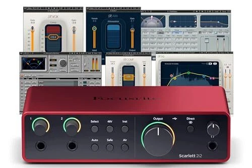 Focusrite Scarlett 2i2 (4th Gen) USB Audio Interface & Waves Musicians 2 Bundle - Image 1 of 1