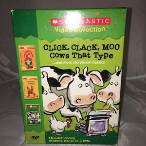 Scholastic Video Collection Click, Clack, Moo Cows(DVD, 2004, 3 Disc) Like New - Imagen 1 de 4