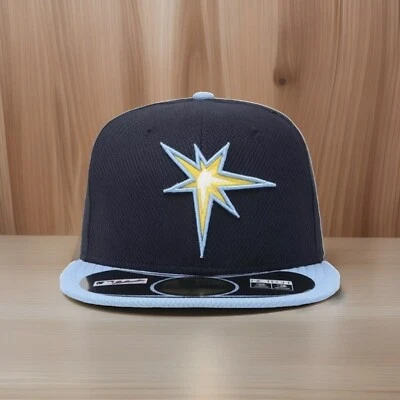 Tampa Bay Rays New Era 59Fifty Mens MLB Diamond Era Fitted Hat Cap Size 8 - Image 1 of 4