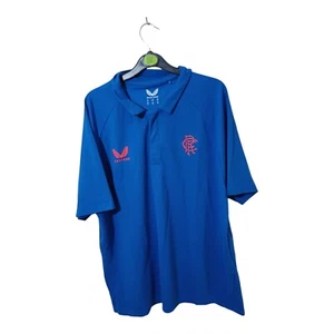 Castore Glasgow Rangers Erwachsene XXL Polo Freizeit Fußball Trikot Soccer blau - Bild 1 von 7