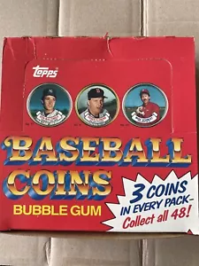 1987 Topps Baseballmünzen Hobbybox (24er Pack pro Schachtel) (3 Münzen pro Packung) - Bild 1 von 7