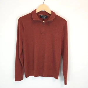 Banana Republic Men's Italian Merino Half Zip Pullover Sweater Baruffa Size M - Picture 1 of 12