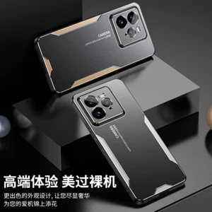 For Realme GT 7 Pro, Hybrid Armor Metal Aluminum Back Soft Bumper Cover Case - Picture 1 of 14