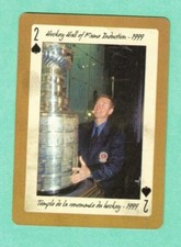 (1) WAYNE GRETZKY HOCKEY HALL OF FAME INTRODUCTION 1999  PLAYING CARD  (I3322)