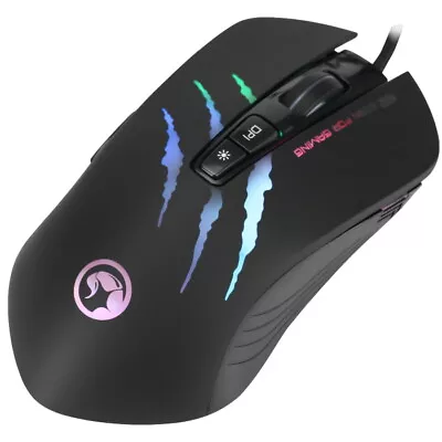 Marvo Scorpion M312 USB RGB Black Programmable Gaming Mouse, Optical Sensor - Image 1 of 3