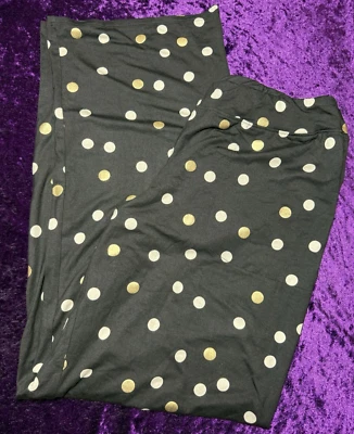 Pantalones de pijama Soma Cool Nights para mujer medianos negros dorados lunares salón  Foto 1 de 4