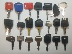 (21) Keys Cat,Volvo, Hitachi, John Deere,JCB, Komatsu,Kobelco,Kato,Forklift