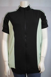 Woman Within Plus LARGE 18W 20W Gray Green Zip Up SS Track Jacket - Picture 1 of 5