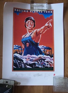 ROLLING STONES "US 78"signierte Lithographie EXTREM RAR - Picture 1 of 2