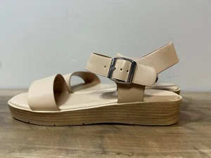 Women’s Platform Sandals Nude Buckle 7.5 - Picture 1 of 6