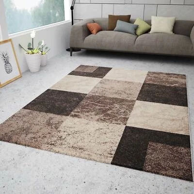 Tapis à Carreaux Braun Beige Moucheté - Photo 1/3