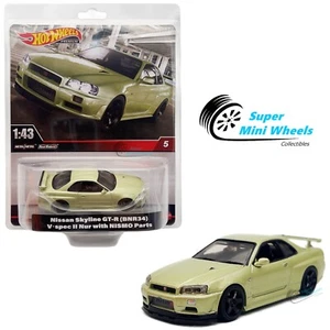 Hot Wheels 1:43 Nissan GT-R R34 V-spec II Nur with Nismo Parts Green - Picture 1 of 6