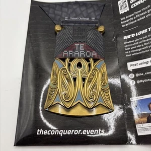 The Conqueror Virtual Challenge Medal The Araroa Rare Design Enamel With Display - Picture 1 of 3
