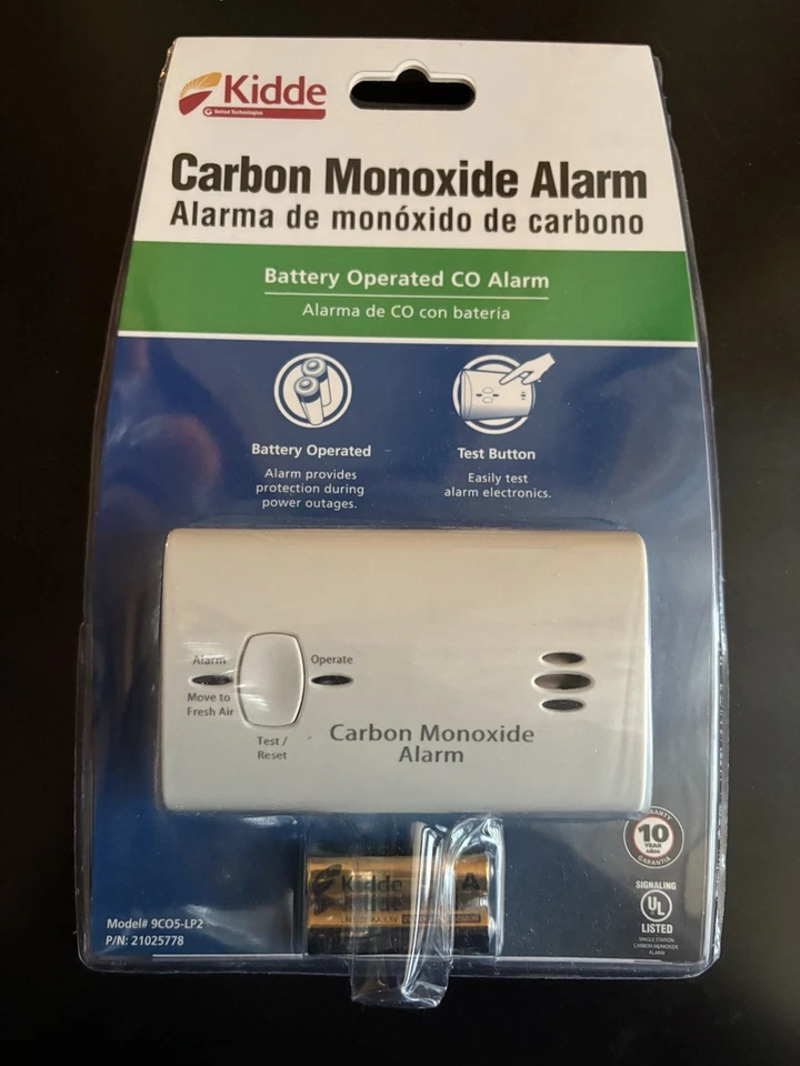Kidde KN-COPP-B-LPM alarme de monóxido de carbono operado por bateria com display digital - Imagem 1 de 1