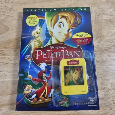 Disney DVD Peter Pan 2-Disc Platinum Edition NEW SEALED w SLIPCOVER - Image 1 of 4