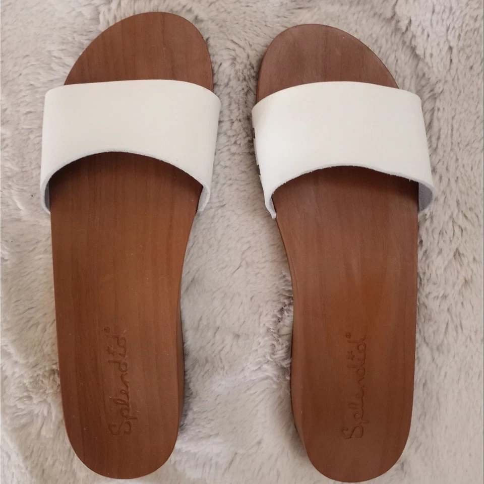 Espléndida Sandalia Bohemia Clásica 'Heather' Cuero y Madera Retro Años 70 con Tachuelas Foto 1 de 4