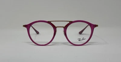 Ray Ban RB7097 5631 Anteojos Rosa/Dorado, Lente Redonda 47-21-145 Nuevo Auténtico  Foto 1 de 3