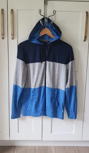 GapFit Brushed Tech Jersey Full-Zip Hoodie Herren S Tile Blue Y2K Sweatshirt 272098 - Bild 1 von 7