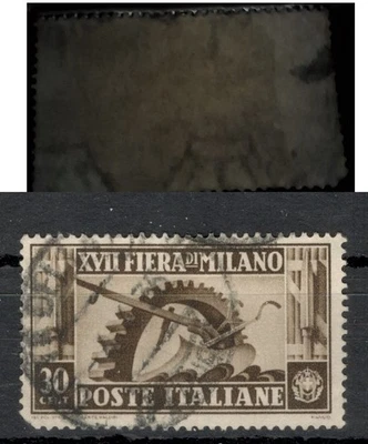 ITALY - USED STAMP, 30 c - ERROR - REVERSE WATERMARK - Mi.No. 544 - 1936. - Image 1 of 3