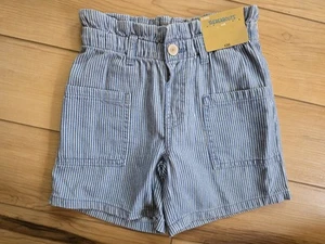 Blue & White Striped Pattern  Girls Shorts Size 4 - Picture 1 of 2