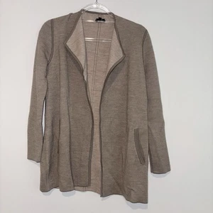 Talbots Women's wool Open Front Sweater tan beige size small petite - Bild 1 von 4