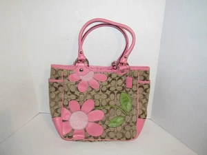 Coach F14724 Pink Y2K Limited Edition Signature Bleecker Daisy Tote Bag Handtasche - Bild 1 von 16