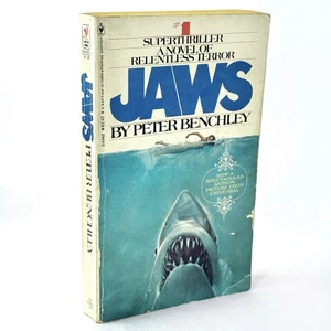 Jaws Peter Benchley 1975 Early 12th Printing Bantam Vintage Paperback - Foto 1 di 9