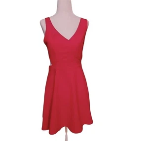 Latiste By Amy Minikleid M Rot Orange Träger Schlüsselloch Fit Flare Rüschen....... - Bild 1 von 6