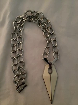 Nuevo sin etiquetas Collar Hoja Rebecca Minkoff Plateado con Esmalte Blanco Foto 1 de 4