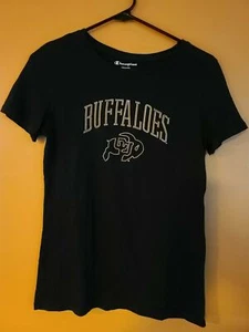 NCAA Colorado Buffaloes Repeat Logo Large T shirt Tee Women's Sports NWT - Picture 1 of 1