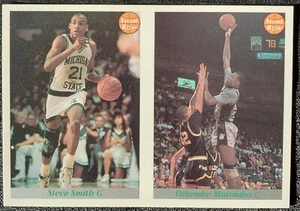 1992 Dikembe Mutombo Georgetown + Steve Smith MSU 1/20000 Front Row Card #83/84 - Picture 1 of 6