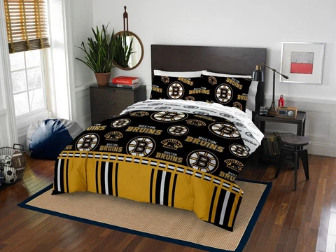Boston Bruins Queen Bed in a Bag (Rotary) OFFICIAL NHL NEW 2023 Cover