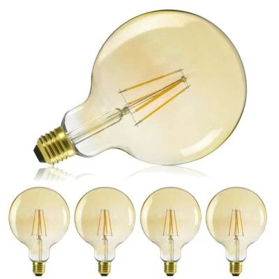 5x E27 Vintage Edison Retro Large Globe Squirrel Cage Light Bulbs Antique LED UK - Image 1 of 4