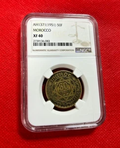 AH1371 1951 50F MOROCCO NGC XF 40 - Picture 1 of 2