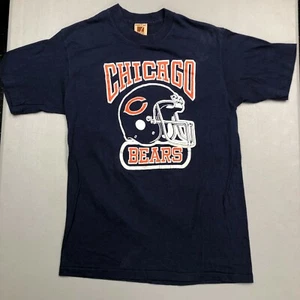 Vintage Chicago Bears Logo Vtg 50/50 Large Single Stitch Blue T Shirt USA Made - Picture 1 of 11