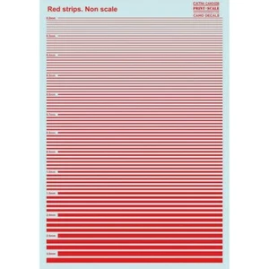 Print Scale 036-camo Decal for airplane Non scale Red strips Waterslide decals - Picture 1 of 12