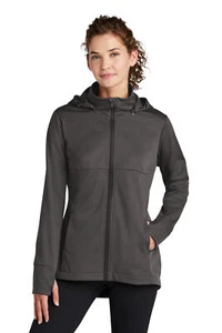 Sport-Tek Womens Long Sleeve Hooded Soft Shell Jacket With Pockets LST980 - Picture 1 of 4