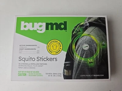 BugMD Squito Stickers - 78ct. New In Box