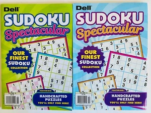Lot of 2 SUDOKU SPECTACULAR from Dell Penny Press easy hard medium challenger - Picture 1 of 8