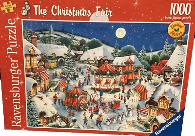 Ravensburger 1000 pc The Christmas Fair #6 R. Trower 2006 jigsaw puzzle Rare - Image 1 of 2