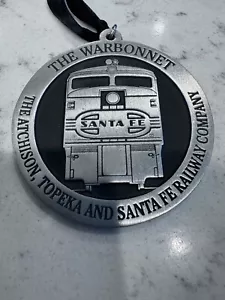 VTG 1994 ATSF Santa Fe Railroad Warbonnet Limited Numbered Christmas Ornament BL - Picture 1 of 2