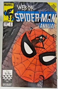 WEB OF SPIDERMAN ANUAL Edición 2 Marvel Cómic 1986 RAW "Wake me up I Gotta. - Imagen 1 de 5