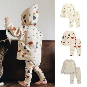 Fashionable Cotton Pullover Baby Girl Clothing Comfortable Wear Pants Pajama New