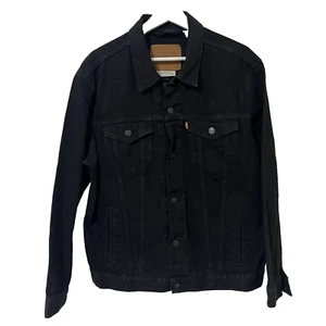 Levi's Trucker Jacket Premium Big E Men's Denim Black Size XL Button Western - Picture 1 of 6
