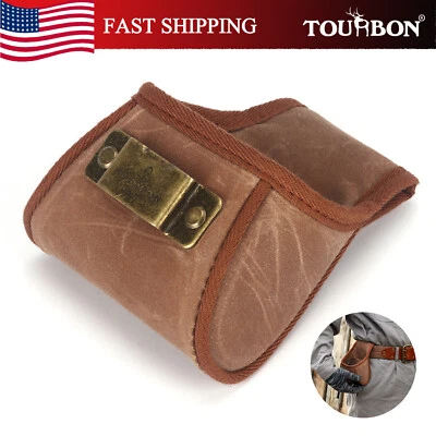 TOURBON Canvas Tools Belt Pouch Nail Screws Drill Carry Holder Tape Measure Clip