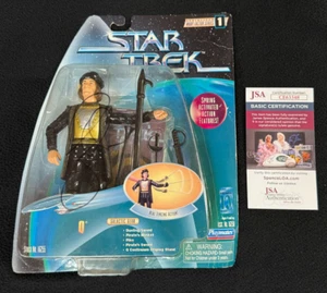 John de Lancie Signed Star Trek TNG Q Galactic Gear Figure JSA COA - Picture 1 of 4