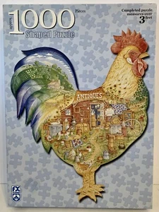 Rompecabezas FX Schmid Forma Antigüedades Gallo 1000 Piezas Arte Popular Granja Completo - Imagen 1 de 11